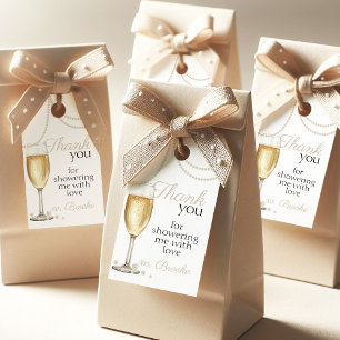 Dankeschön für elegante Bridal Shower mit Perlen P Geschenkanhänger