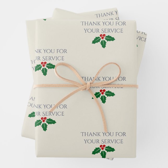 Dankeschön für Ihre Dienste Geschenkpapier Set (Beispiel)
