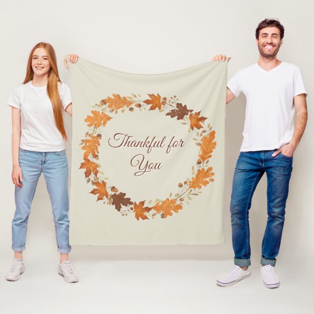 Dankeschön für Ihre Herbst-Dankeskarten Fleecedecke (Beispiel)