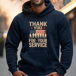 DANKESCHÖN FÜR IHREN DIENST Veterans Day Tribut Hoodie