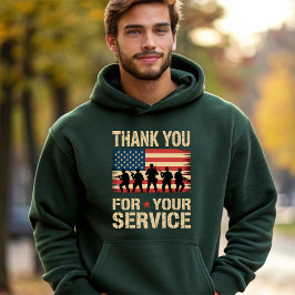 DANKESCHÖN FÜR IHREN DIENST Veterans Day Tribut Hoodie
