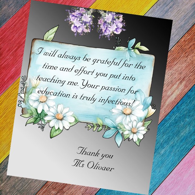 Dankeschön für Lehrer Dankeskarte (Von Creator hochgeladen)