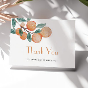 Dankeschön für Mandarin Babyshower Postkarte