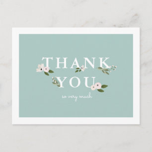 Dankeschön für Mint- und Rosa-Baby-Party Postkarte