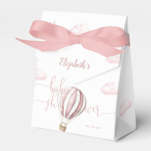 Dankeschön für rosa Heißluftballon-Mädchen-Baby-Pa Geschenkschachtel