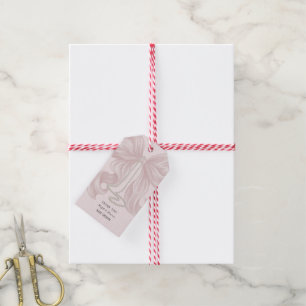 Dankeschön für rosa Schleifen-Baby-Party Geschenkanhänger