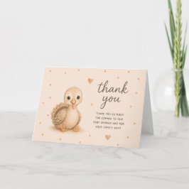 Dankeschön für Truthahnküken-Baby-Shower Karte