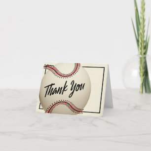 Dankeschön für Vintage-Baseball Dankeskarte