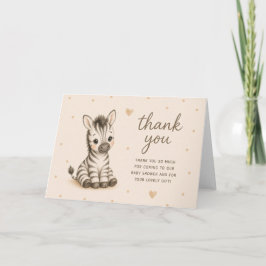 Dankeschön für Zebra-Fohlen-Baby-Party Karte