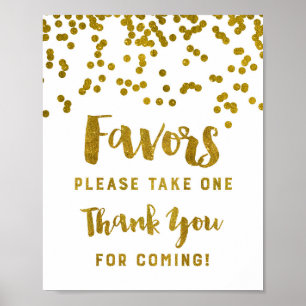 Dankeschön fürs Kommen - Gold Konfetti Geschenke S Poster