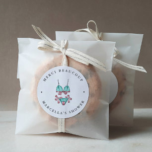 Dankeschön-Geschenk für Brautjungfern-Party mit Un Runder Aufkleber