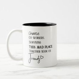 Dankeschön-Geschenk für Kollegen für Freundschaft Zweifarbige Tasse