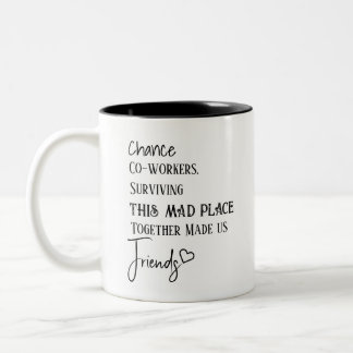 Dankeschön-Geschenk für Kollegen für Freundschaft Zweifarbige Tasse