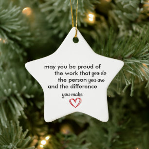 Dankeschön-Geschenk, Personalisiert Sei stolz auf Keramik Ornament
