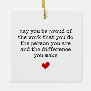 Dankeschön-Geschenk, Personalisiert Seien Sie stol Keramikornament