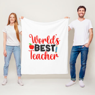 Dankeschön-Geschenk Weltbester Lehrer Fleecedecke