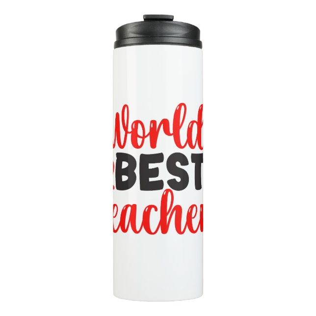 Dankeschön-Geschenk Weltbester Lehrer Thermosbecher (Vorderseite)