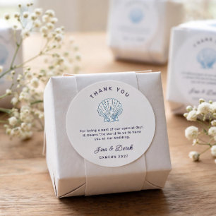 Dankeschön-Geschenkbox für eine Hochzeit am Traumz Runder Aufkleber