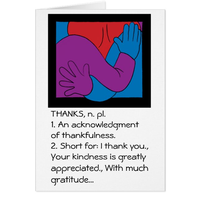 Dankeschön Grußkarte (Vorne)