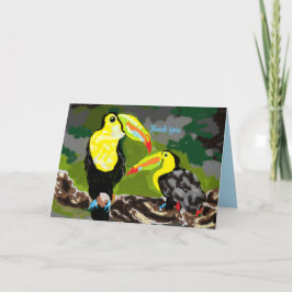 Dankeschön Grußkarte : Paradiesvögel Dankeskarte