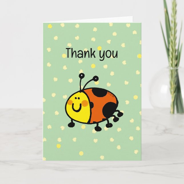Dankeschön (Happy Bug Card) Karte (Vorderseite)