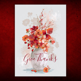 Dankeschön Herbst-Blumenstrauß Thanksgiving Feiertagskarte