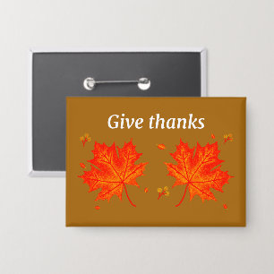 Dankeschön Herbstlaub Button – Herbstliche Dankbar