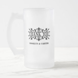 Dankeschön   Hochzeit Mattglas Bierglas