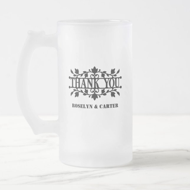 Dankeschön | Hochzeit Mattglas Bierglas (Links)