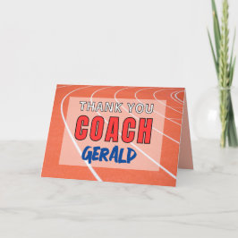 Dankeschön Ihre Karte für Track Coach
