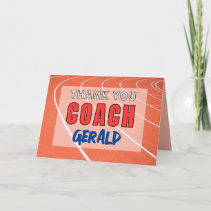 Dankeschön Ihre Karte für Track Coach