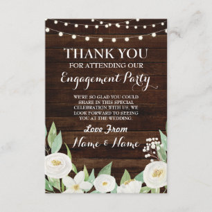 Dankeschön Ihre Karte Hochzeit Wood White Blume