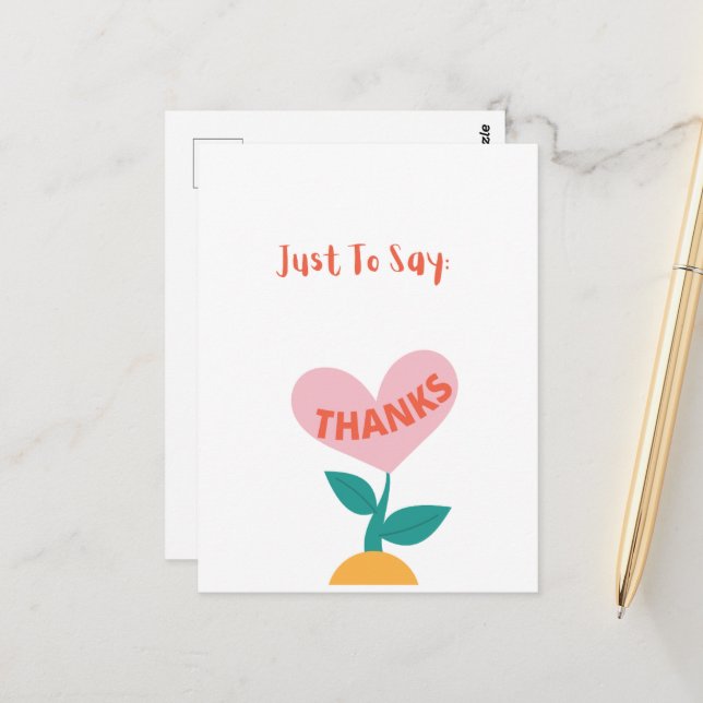 Dankeschön Karte (Vorderseite/Rückseite Beispiel)