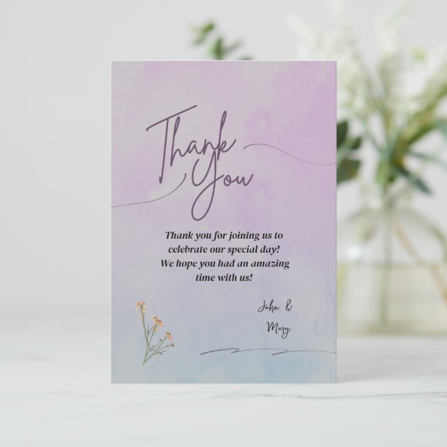 Dankeschön Karte (Stehend Vorderseite)