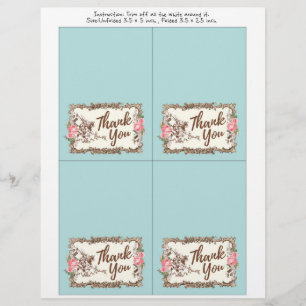 Dankeschön Karte - Alice im Wunderland