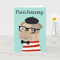 Dankeschön Karte auf Französisch - Französisch Bul