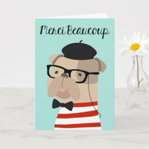 Dankeschön Karte auf Französisch - Französisch Bul