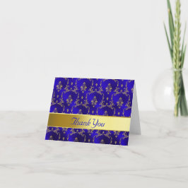 Dankeschön Karte - Blau & Gold