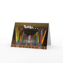 Dankeschön Karte - bunte Pfeifen