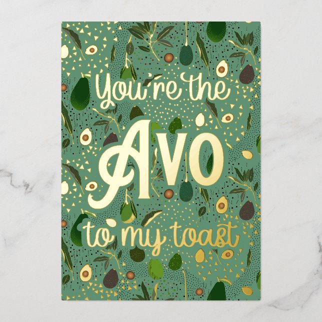 Dankeschön Karte "Du bist das 'avo' zu meinem Toas (Vorderseite)
