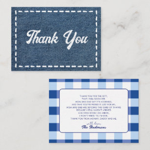 Dankeschön-Karte für Baby Shower für Babyjungen in Mitteilungskarte