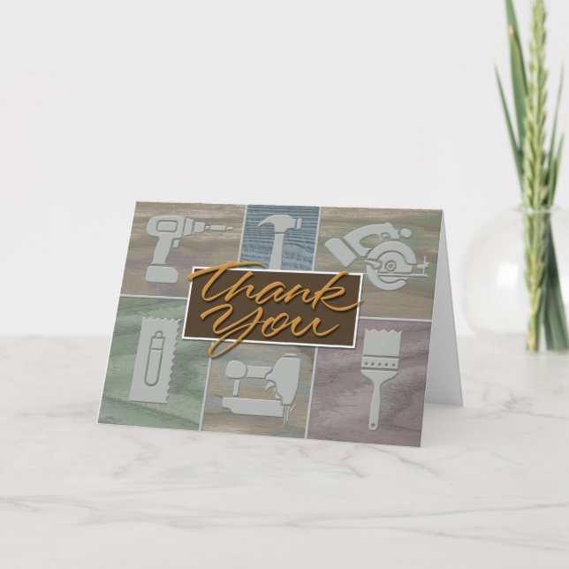 Dankeschön Karte für Baugewerbe (Vorderseite)