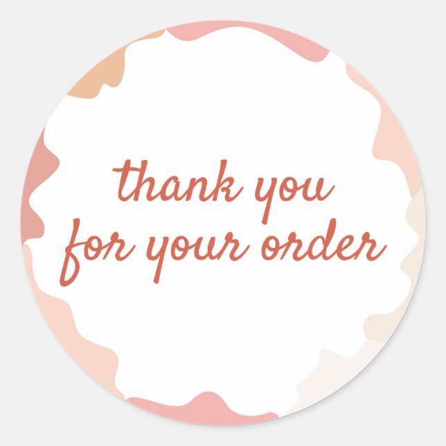 Dankeschön-Karte für den Kunden Runder Aufkleber (Vorderseite)