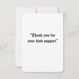 Dankeschön Karte für freundlichen Support