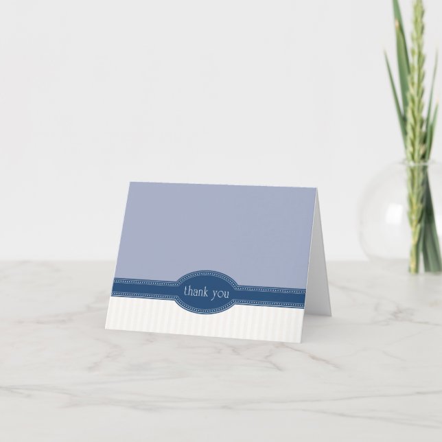 Dankeschön Karte für Hochzeit oder Dusche, Marine (Vorderseite)