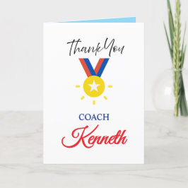 Dankeschön Karte für Sporttrainer, Wertungskarte