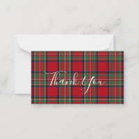 Dankeschön-Karte im Stewart-Tartan-Karo-Muster