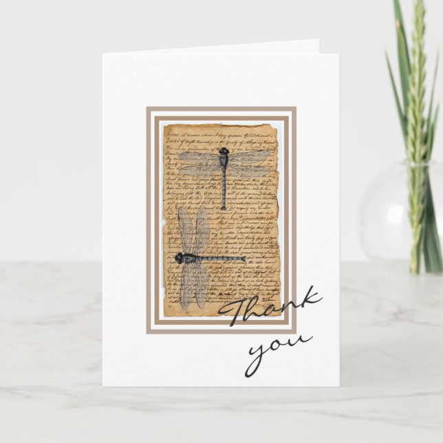 Dankeschön Karte - Libellen (Vorderseite)