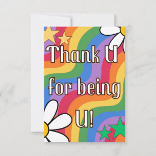 Dankeschön Karte / Regenbogen Dankeschön Karte