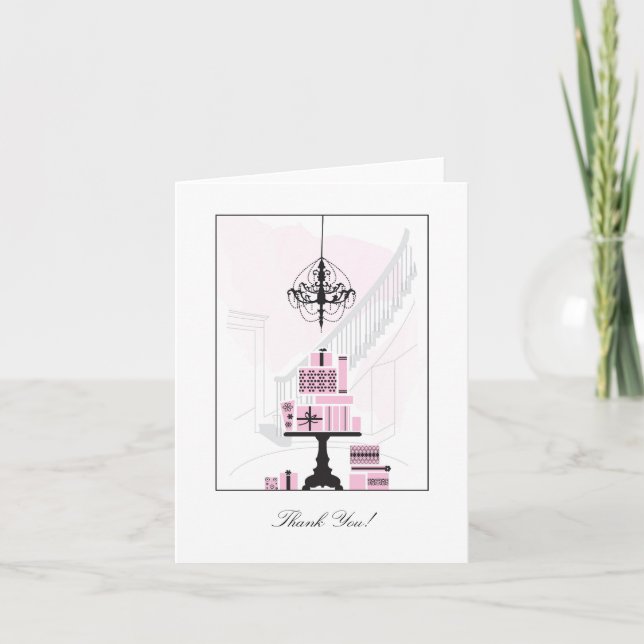 Dankeschön Karte - Rosa (Vorderseite)